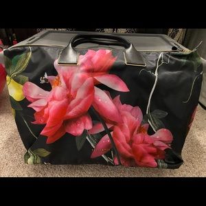 Ted Baker pink & black floral tote.